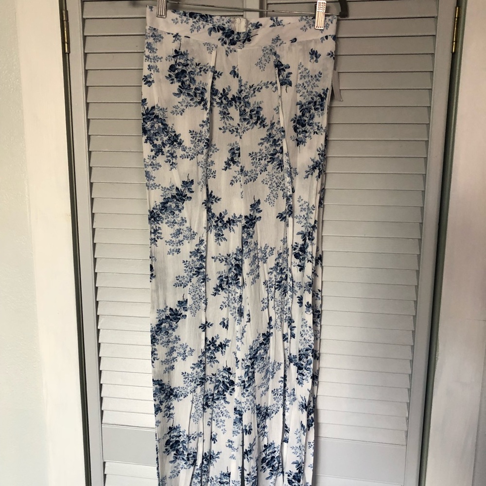 Soft Floral Palazzo Pants